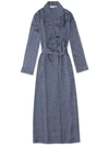 DEREK ROSE DEREK ROSE WOMEN'S FULL LENGTH dressing gown BRINDISI 37 PURE SILK SATIN LILAC,1259-BRIN037LIL