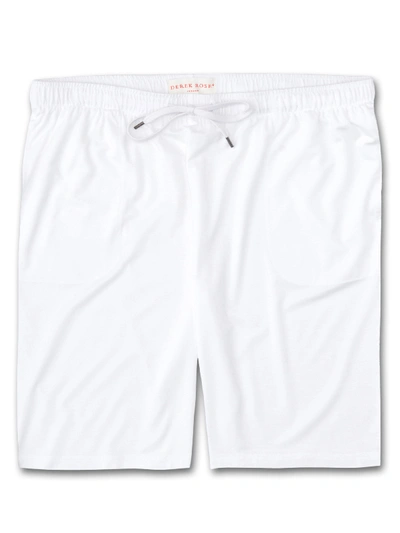 Derek Rose Men's Lounge Shorts Basel Micro Modal Stretch White