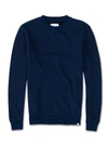 DEREK ROSE DEREK ROSE MEN'S SWEATSHIRT DEVON LOOPBACK COTTON NAVY,9000-DEVO001NAV