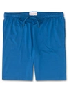 DEREK ROSE DEREK ROSE MEN'S JERSEY SHORTS BASEL 5 MICRO MODAL STRETCH BLUE,3559-BASE005BLU