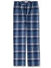 DEREK ROSE DEREK ROSE MEN'S LOUNGE TROUSERS RANGA 31 BRUSHED COTTON CHECK NAVY,3564-RANG031NAV