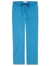 DEREK ROSE DEREK ROSE MEN'S LOUNGE TROUSERS BASEL 6 MICRO MODAL STRETCH BLUE,3558-BASE006BLU