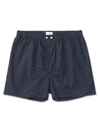 DEREK ROSE DEREK ROSE MEN'S CLASSIC FIT BOXERS PLAZA 21 COTTON BATISTE NAVY,6000-PLAZ021NAV