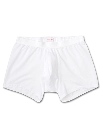 DEREK ROSE DEREK ROSE MEN'S TRUNKS JACK PIMA COTTON STRETCH WHITE,8545-JACK001WHI