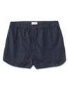 Derek Rose Men's Modern Fit Boxers Cotton Batiste Navy Pin Dot Print In Navy