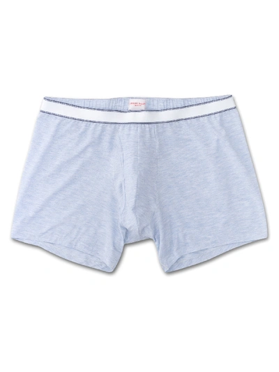 Derek Rose Ethan Stretch Jersey Trunk Boxer Briefs (longer Leg) In Blue