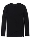 Derek Rose Mens Black Basel Long-sleeved Stretch-modal Top Xxl In Black