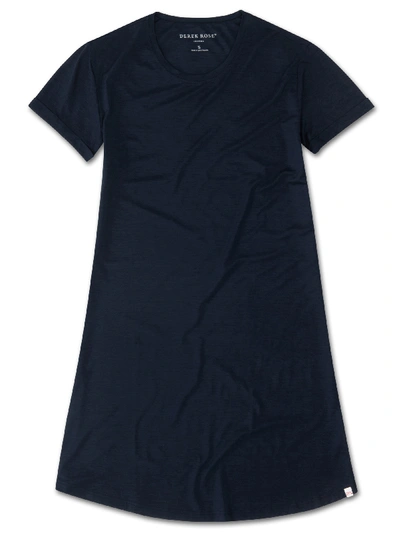 Derek Rose Women's Sleep T-shirt Carla Micro Modal Stretch Midnight