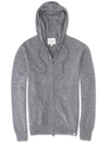 DEREK ROSE DEREK ROSE MEN'S CASHMERE HOODIE FINLEY PURE CASHMERE SILVER,3136-FINL001SIL