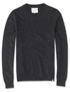 DEREK ROSE DEREK ROSE MEN'S CASHMERE SWEATER FINLEY PURE CASHMERE CHARCOAL,3153-FINL001CHA