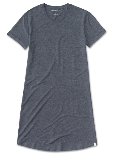 Derek Rose Women's Sleep T-shirt Ethan 2 Micro Modal Charcoal