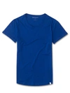 DEREK ROSE DEREK ROSE WOMEN'S LEISURE T-SHIRT RILEY PIMA COTTON BLUE,1234-RILE001BLU