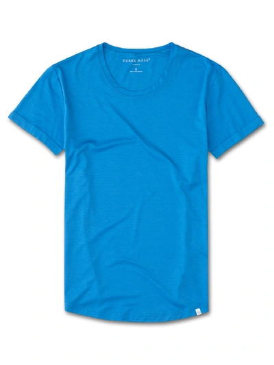 Derek Rose Women's Leisure T-shirt Carla 3 Micro Modal Stretch Blue
