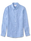 Derek Rose Monaco Regular-fit Linen Shirt In Blue