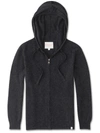 DEREK ROSE DEREK ROSE WOMEN'S CASHMERE HOODIE FINLEY PURE CASHMERE CHARCOAL,1262-FINL001CHA