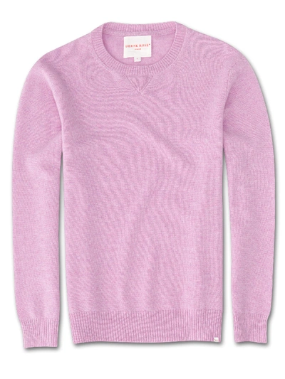 Derek Rose Women's Cashmere Sweater Finley Pure Cashmere Lilac