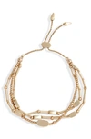 Kendra Scott Chantal Multi-strand Slider Bracelet In Gold Metal