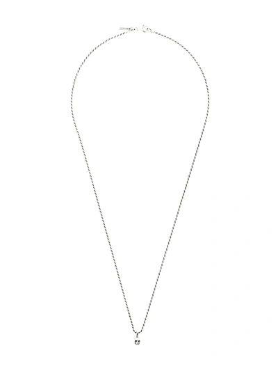 Emanuele Bicocchi Skull Chain Necklace In Silver