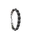 Emanuele Bicocchi Silver & Black Large Beaded Bracelet In Black