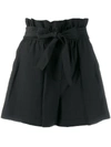 Mumofsix # High Ruffled Shorts - Black