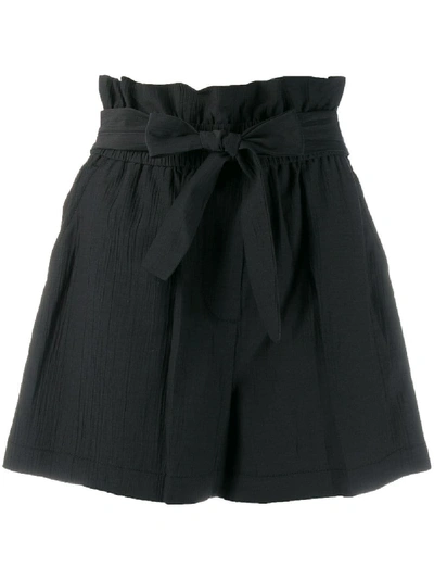 Mumofsix # High Ruffled Shorts - Black In Black