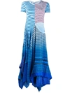 Loewe Asymmetrical Stripe Dress - Blue