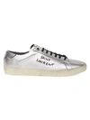 SAINT LAURENT MEN'S COURT CLASSIC METALLIC LEATHER SNEAKERS,0400010798278