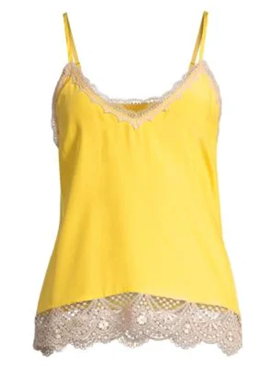 Le Superbe Abbot Lace-trimmed Cami In Yellow
