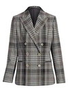 BRUNELLO CUCINELLI Plaid Double-Breasted Jacket