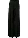 OSCAR DE LA RENTA PLEATED FLARED TROUSERS