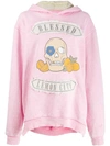 ALCHEMIST ALCHEMIST OVERSIZED SKULL HOODIE - 粉色