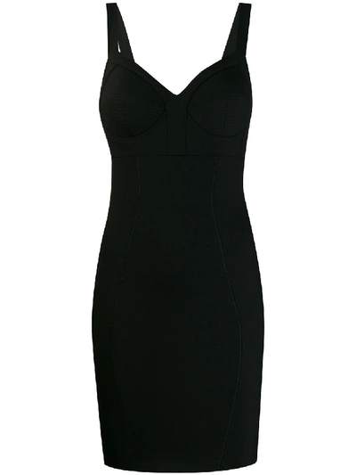 Murmur Fitted Mini Dress In Black