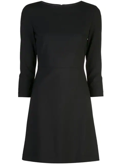 Theory Kamillina Virgin Wool Shift Dress In Black