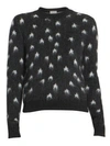 SAINT LAURENT Star-Print Mohair-Blend Sweater