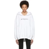 Givenchy White 'paris' Logo Hoodie In White,black