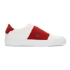 GIVENCHY GIVENCHY WHITE AND RED URBAN STREET SNEAKERS