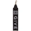 GIVENCHY GIVENCHY BLACK AND WHITE LARGE 4G LOGO KEYCHAIN