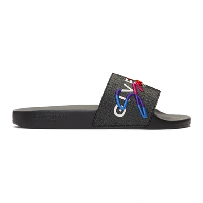 Givenchy Slide Sandals In Black