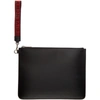 GIVENCHY GIVENCHY BLACK AND RED CANVAS 4G WRISLET POUCH