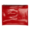 GIVENCHY GIVENCHY RED TRANSLUCENT LARGE LOGO POUCH