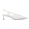 GIVENCHY GIVENCHY WHITE GRAPHIC CUT-OUT SLINGBACK HEELS