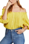 FREE PEOPLE Dancing till Dawn Off the Shoulder Crop Top,OB936848