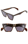 Rag & Bone Square Acetate Sunglasses In Dark Havana