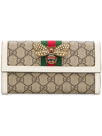 Gucci Queen Margaret Gg Supreme Wallet On Chain In 9753 Multicolor
