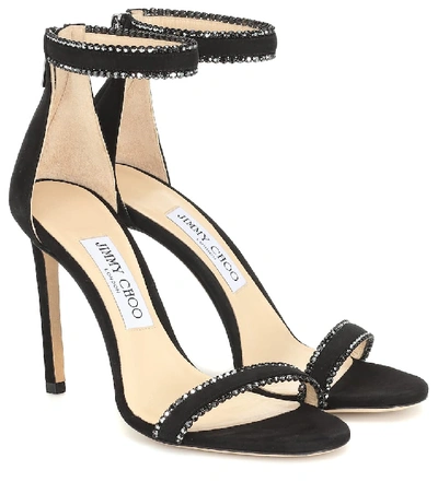 Jimmy Choo Dochas Embellished Ankle Strap Sandal In Black