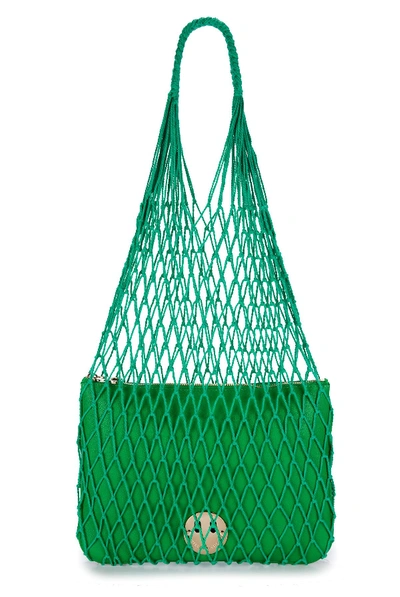 Hill & Friends String Shopper With Happy Pouch In Green