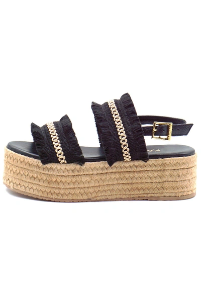 Kaanas Goa Frayed Platform Shoe In Black