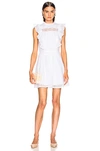FRAME FRAME LACE PINTUCK DRESS IN WHITE,FAMF-WD17
