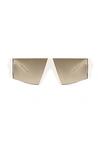 VERSACE Rectangle Shield Sunglasses,VSAC-WA14