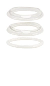 AMBER SCEATS AMBER SCEATS KARI BRACELET SET IN WHITE.,AMBE-WL142